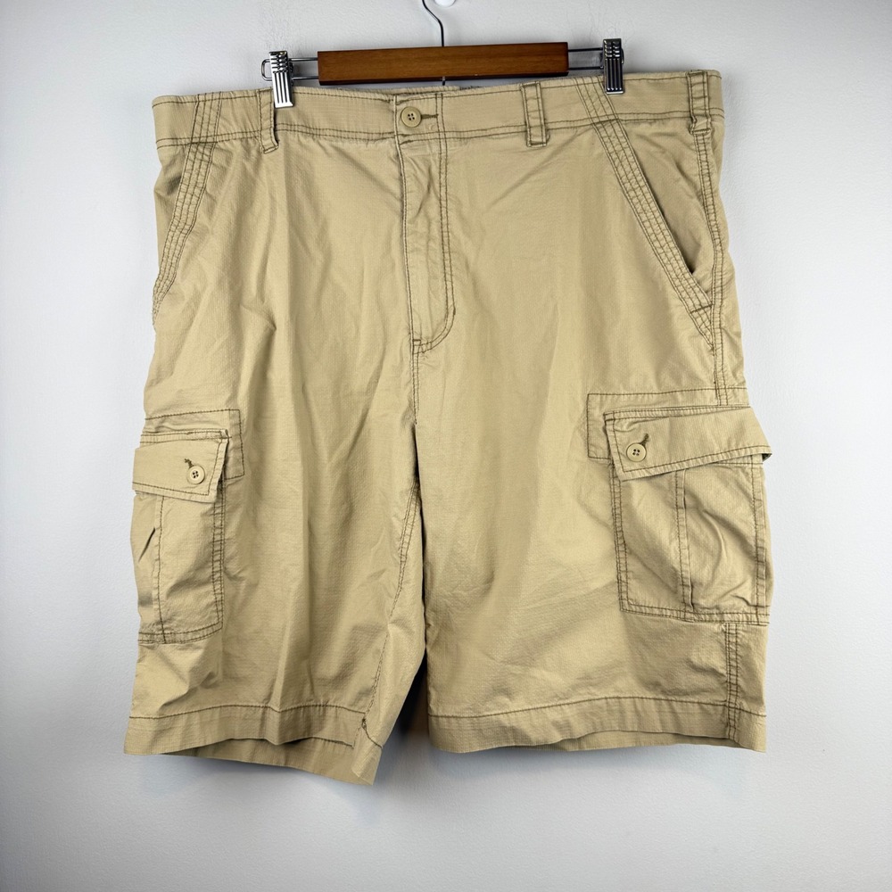 WearFirst Mens Ripstop Cargo Shorts 40 Stretch Gorpcore Utility Hiking Tactical‎